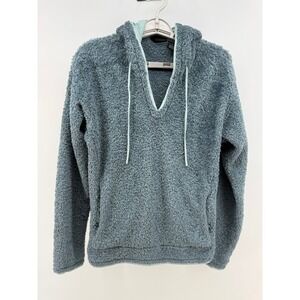Mountain Hardwear Women's Poodle Fuzzy‎ Fleece Pullover Hoodie Lagoon Blue Large